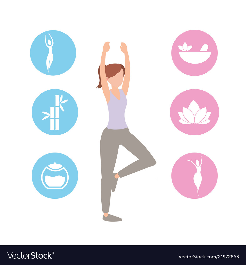 Healthy woman training sport exercise Royalty Free Vector