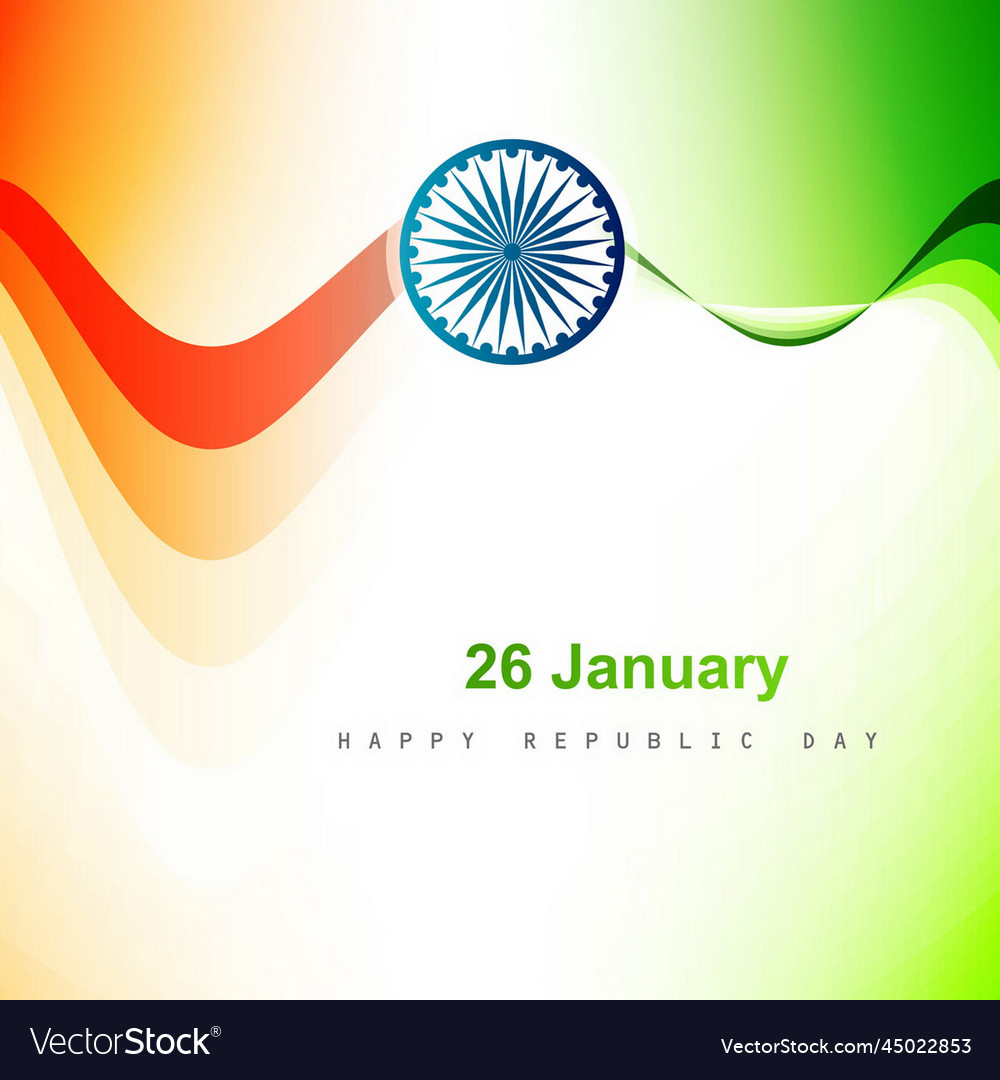 Indian republic day greeting Royalty Free Vector Image