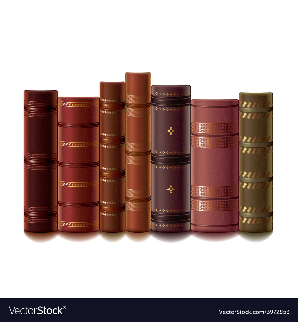 Old books isolated Royalty Free Vector Image - VectorStock