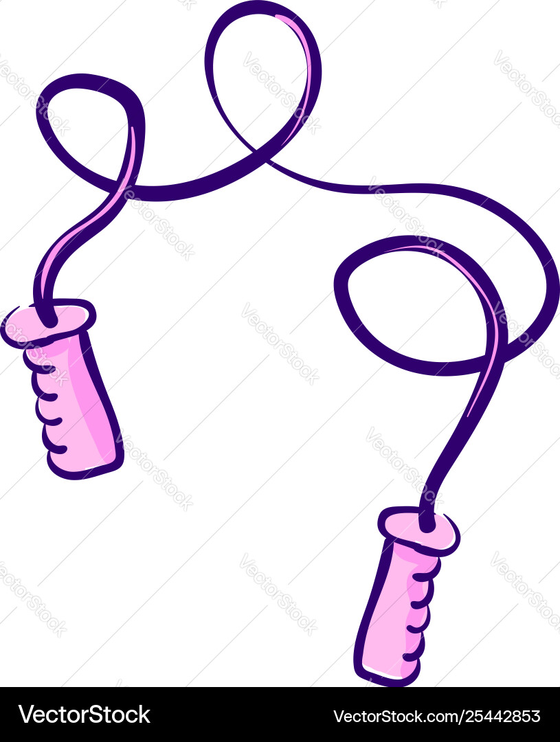 Pink skipping rope or color Royalty Free Vector Image