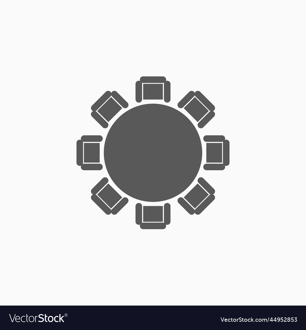 Round table icon Royalty Free Vector Image - VectorStock