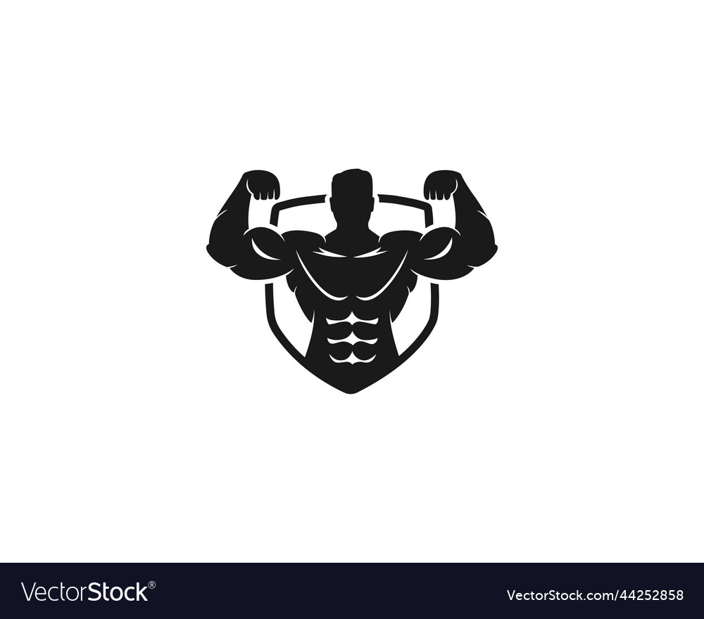 Bodybuilding and fitness logo design template Vector Image