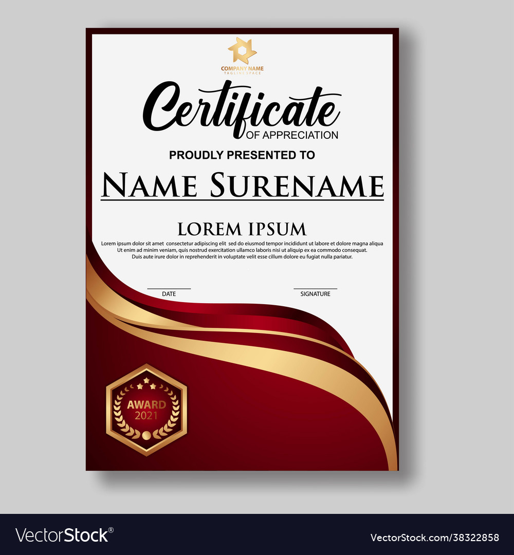 Certificate template Royalty Free Vector Image