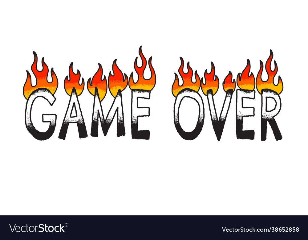 Game over Royalty Free Vector Image - VectorStock