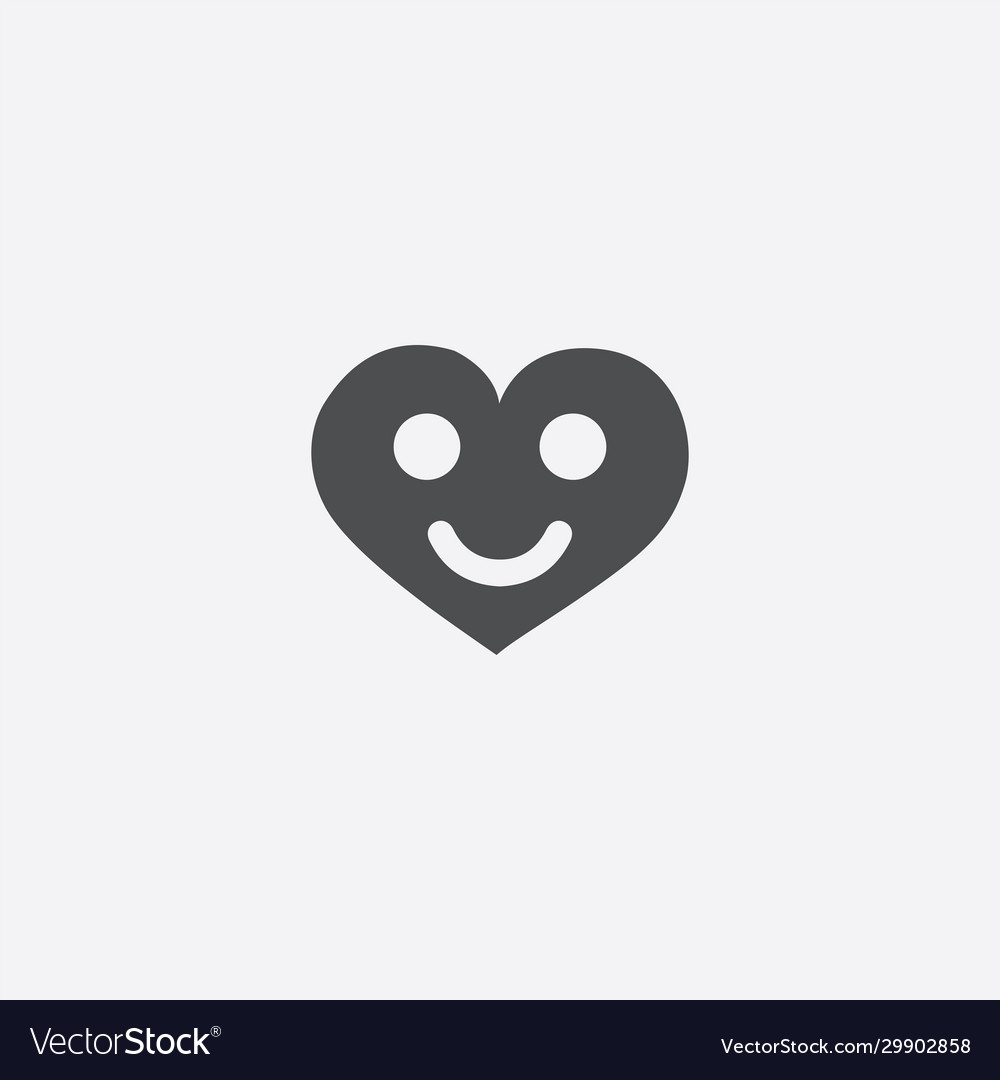 Heart smile icon Royalty Free Vector Image - VectorStock