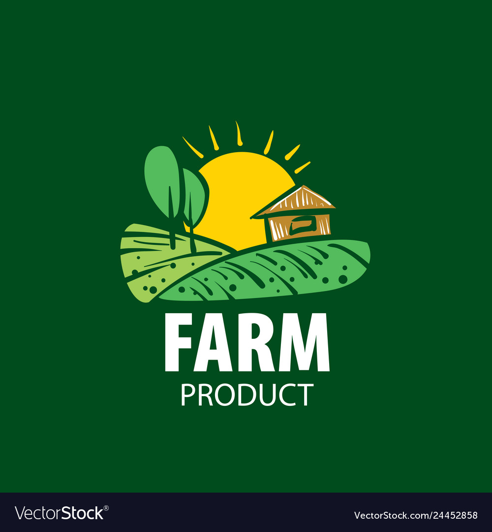 Logo with the image of the field for farms Vector Image