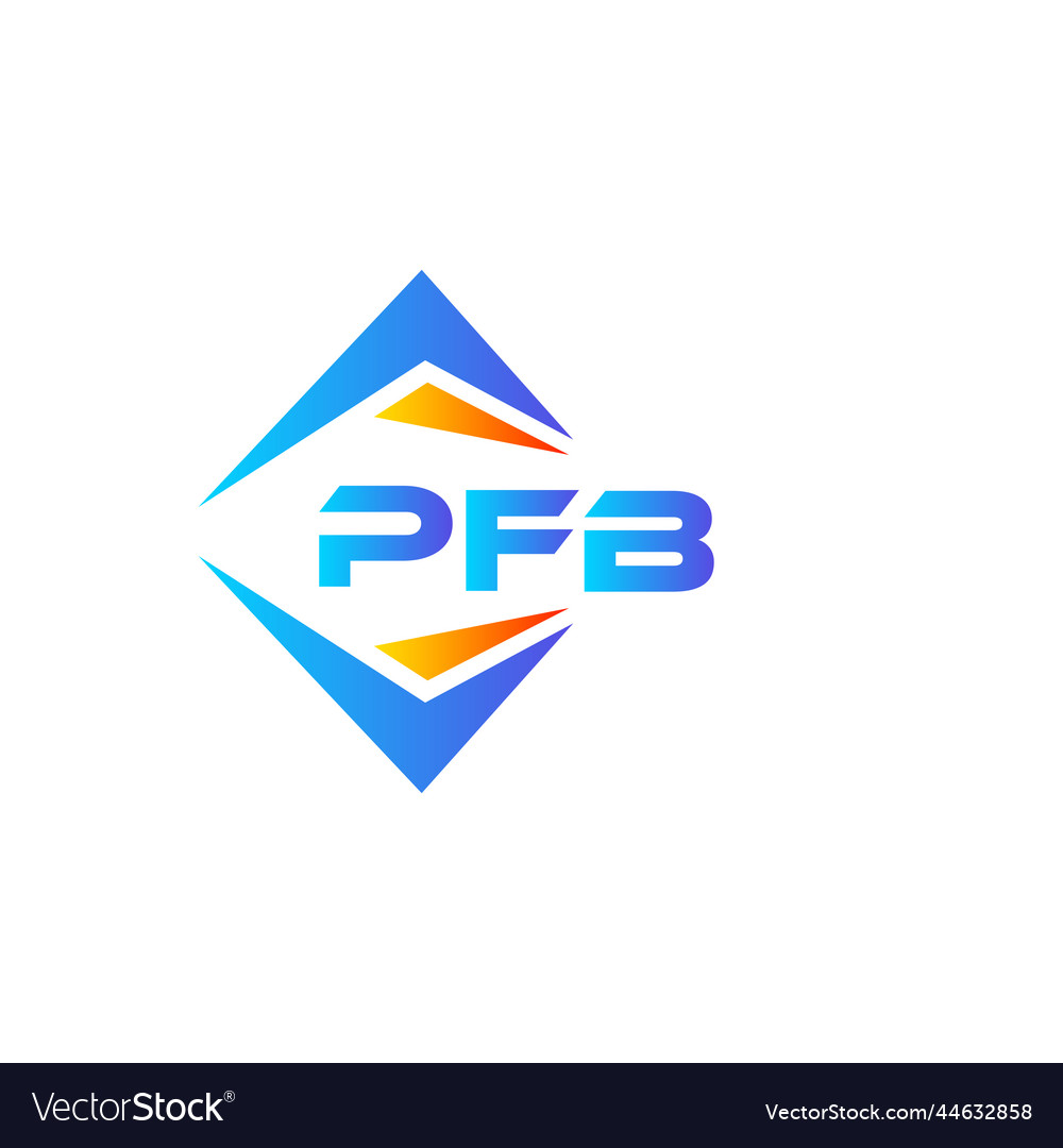 Pfb abstract technology logo design on white Vector Image