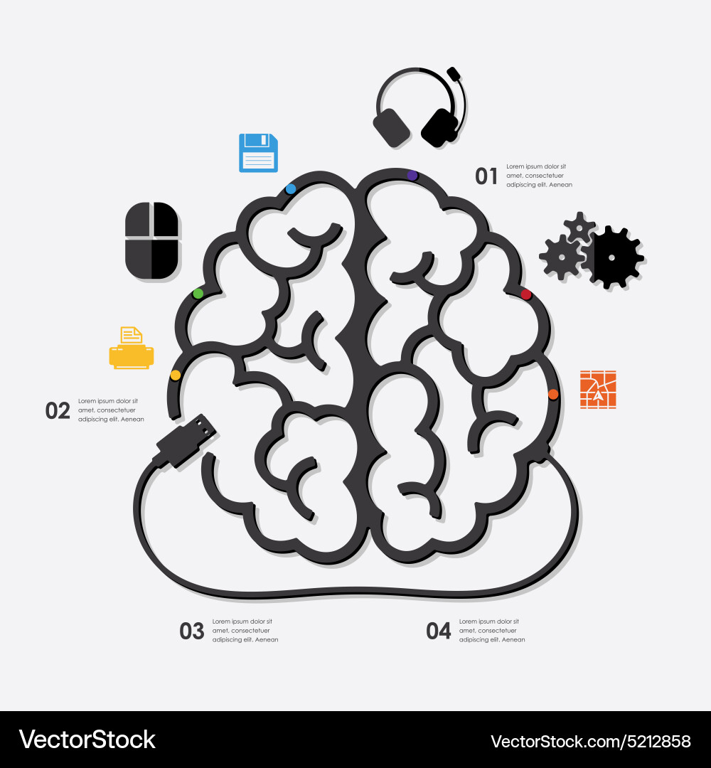 Technology infographic Royalty Free Vector Image