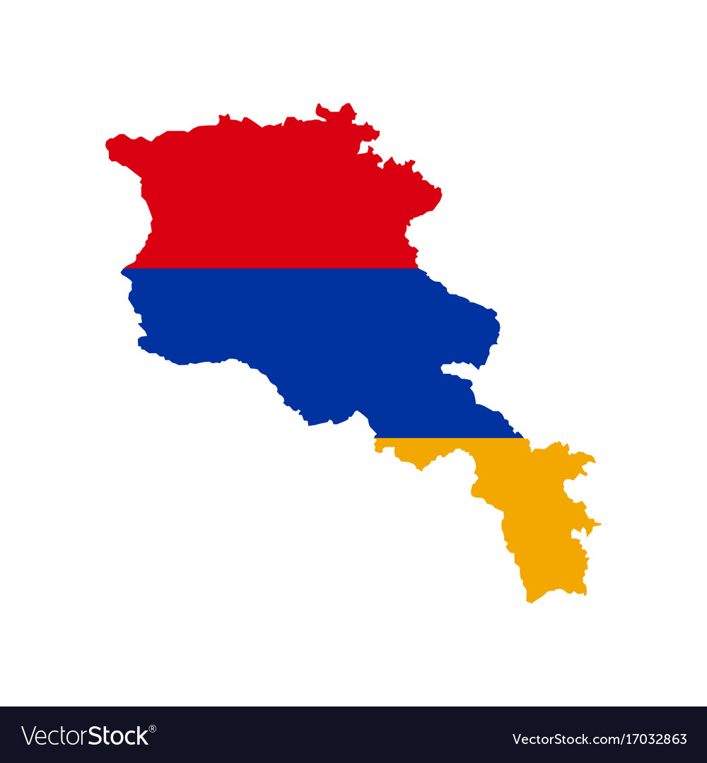 Armenia flag and map Royalty Free Vector Image