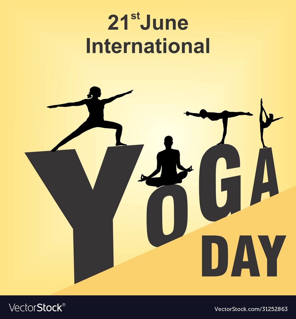 International Yoga Day Royalty Free Vector Image