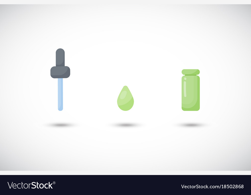 Dropper flat icon set