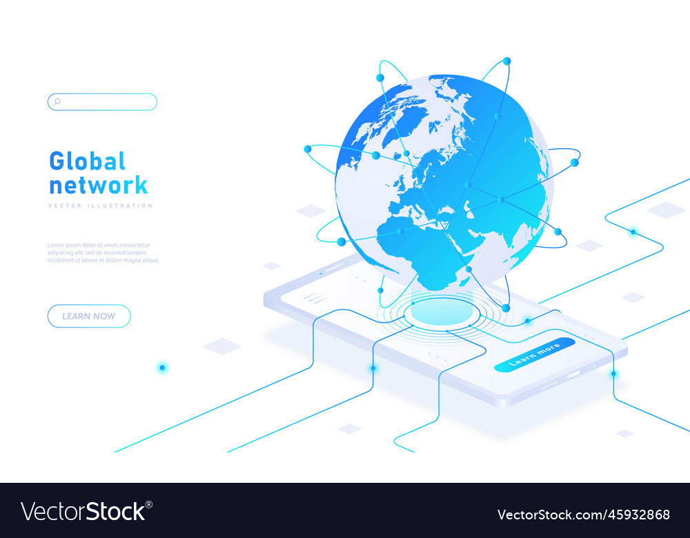 Global network concept Royalty Free Vector Image