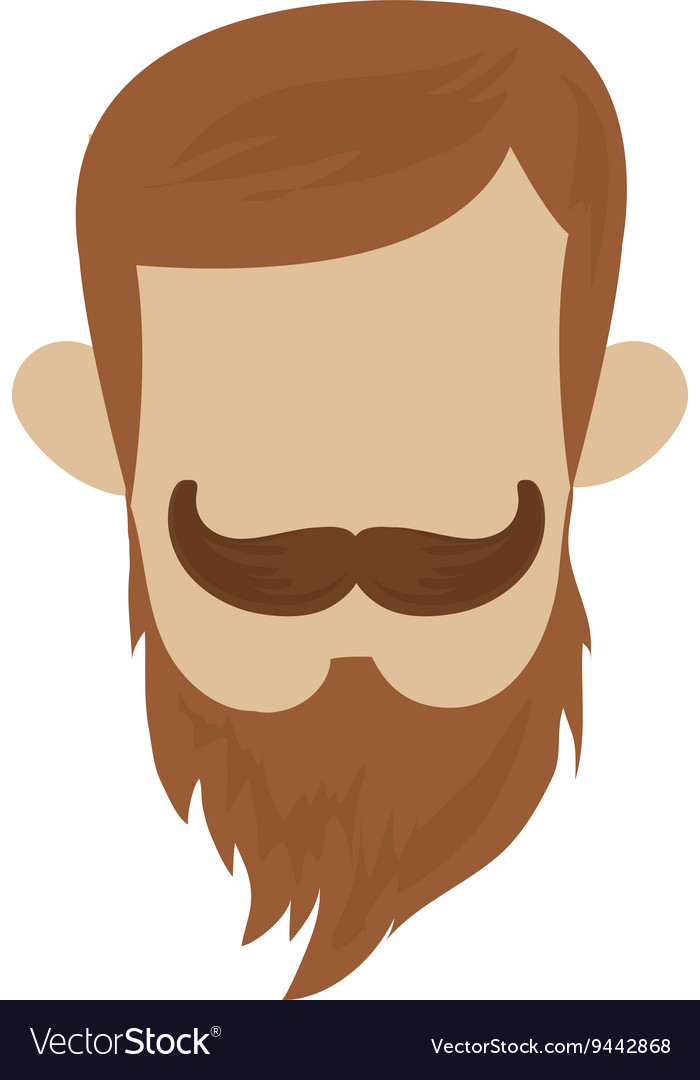 Hipster hairstyle with mustache Royalty Free Vector Image Hipster hairstyle with mustache Royalty Free Vector Image