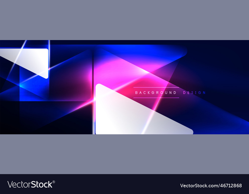 Neon lights hacking geometric background virtual Vector Image