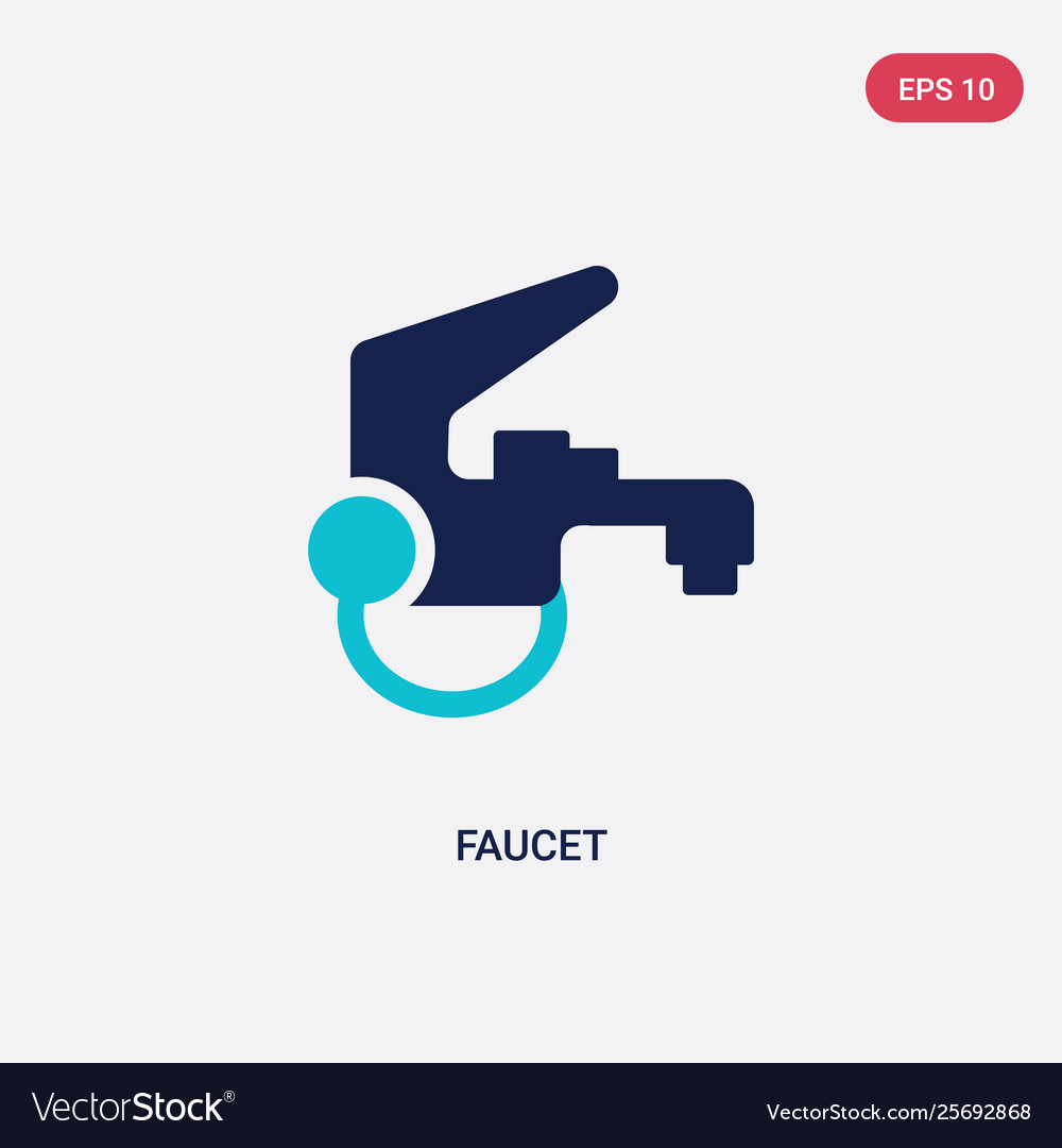 Two Color Faucet Icon From Farming Concept Vector Image