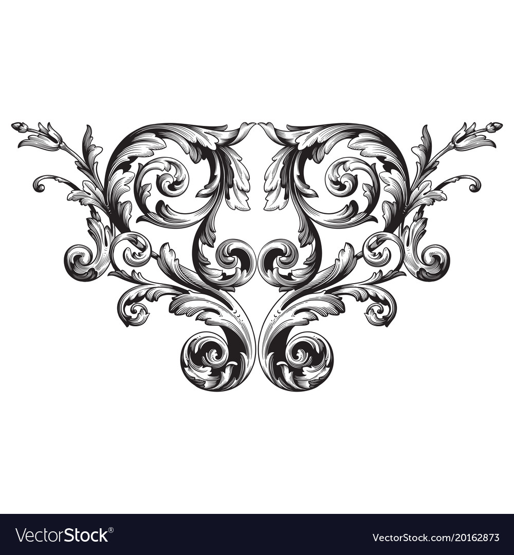 Baroque ornament in victorian style