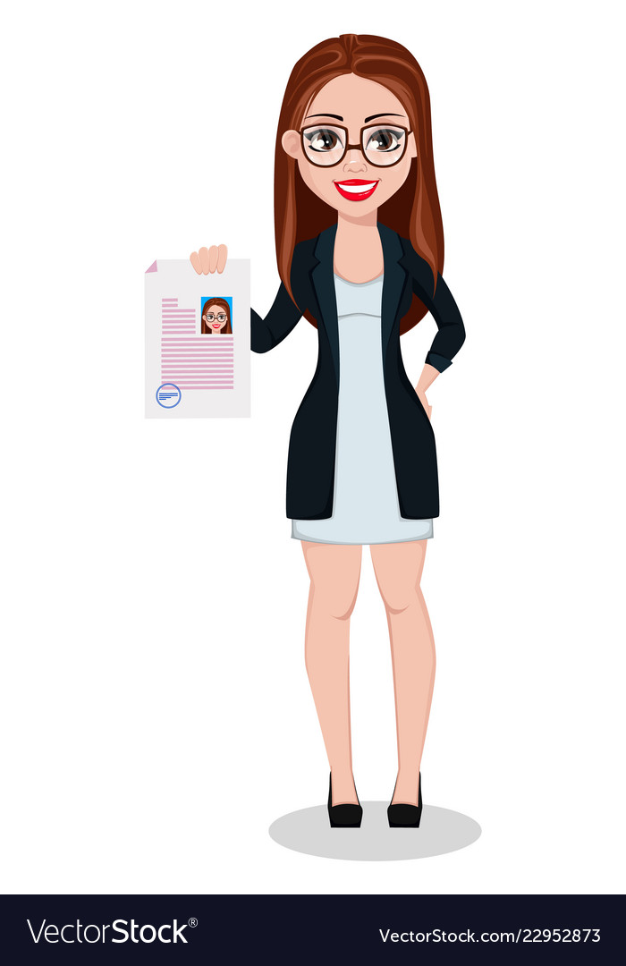 Business woman cartoon character beautiful lady Vector Image Business woman cartoon character beautiful lady Vector Image