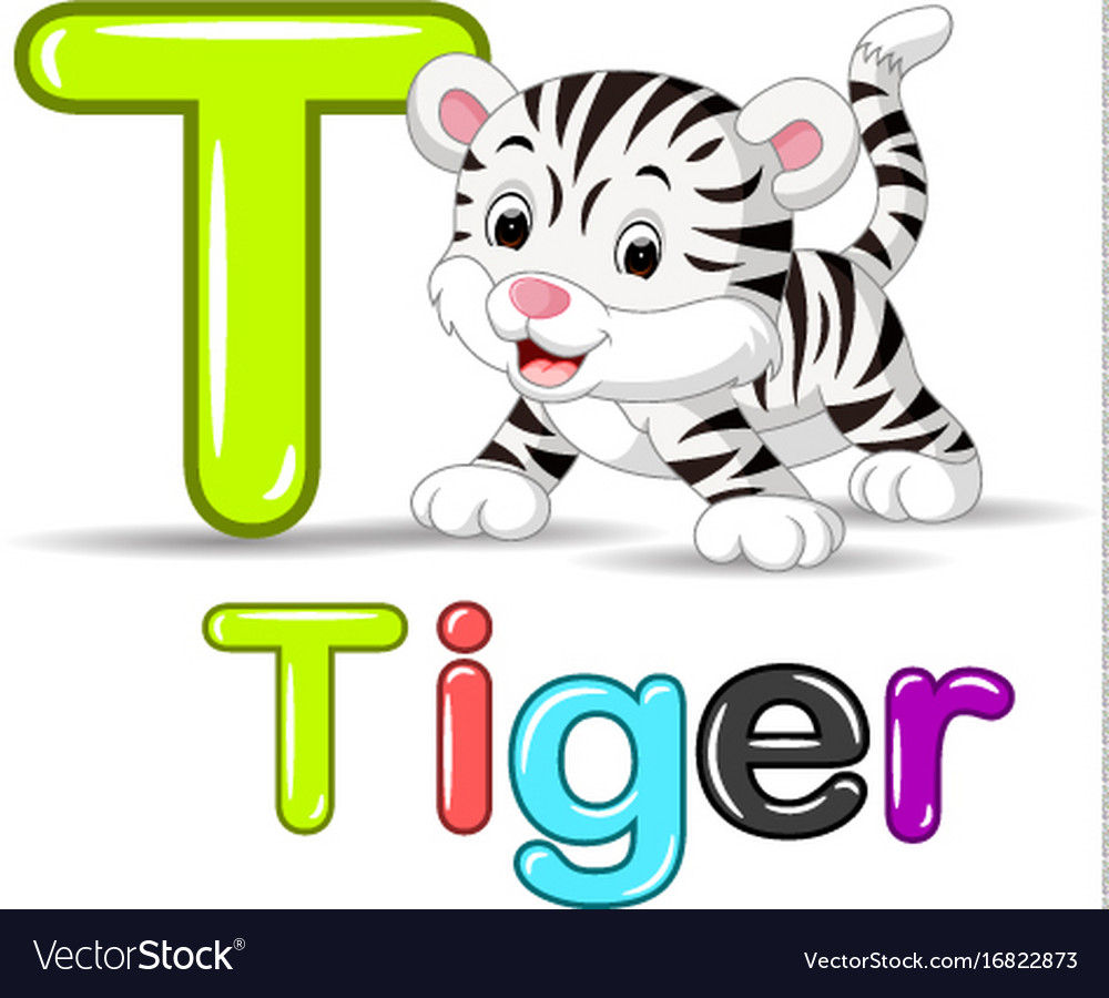 Download Cute baby white tiger Royalty Free Vector Image