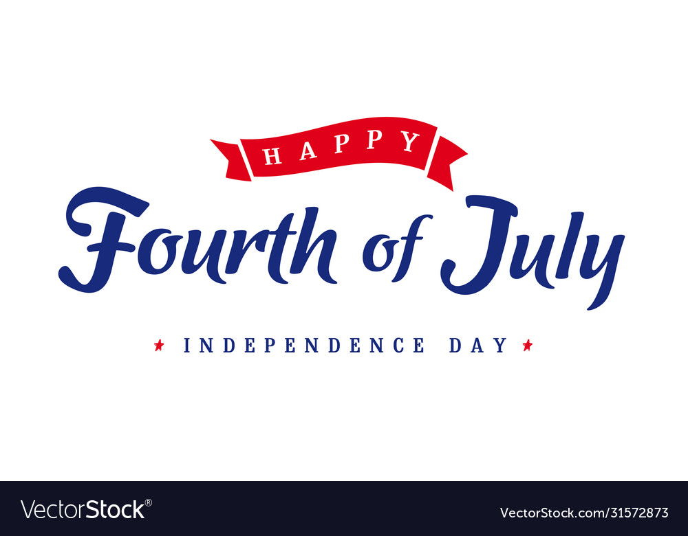 Fourth july independence day vintage banner vector image Fourth july independence day vintage banner