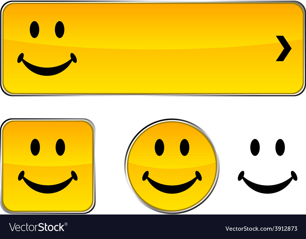 Smiley button set