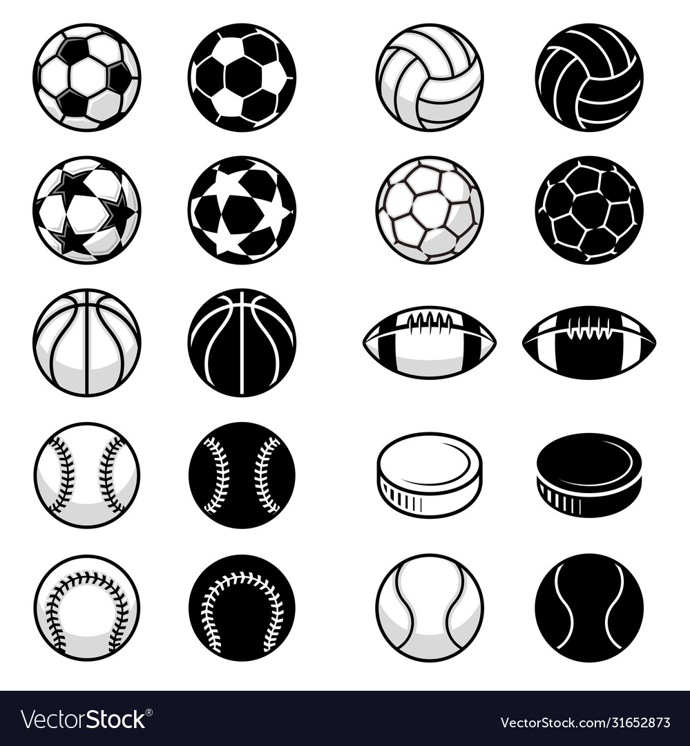 Sport balls and equipment Royalty Free Vector Image