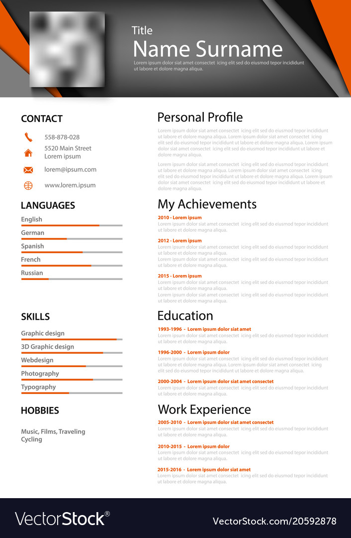 professional abstract personal resume