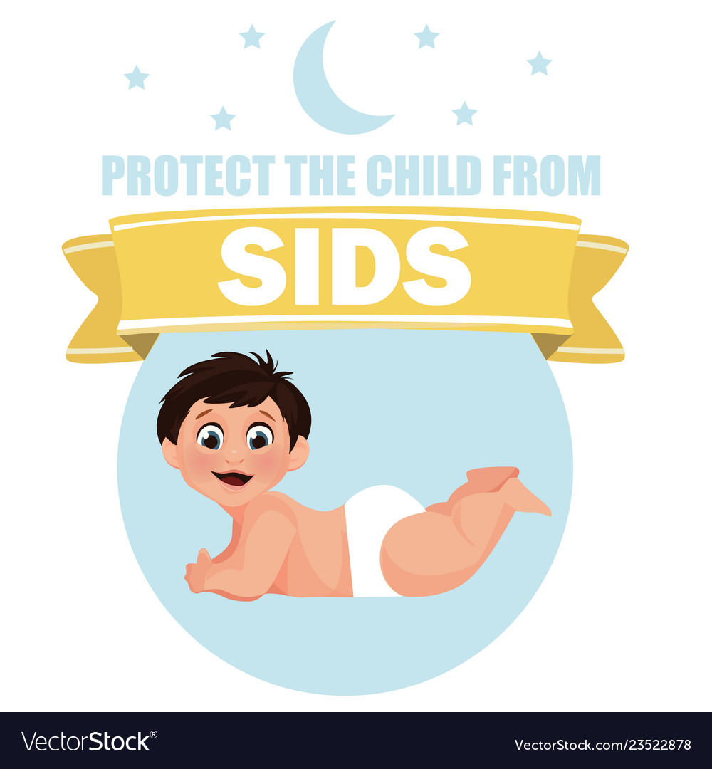 Protect child from sids for sids awareness month Vector Image