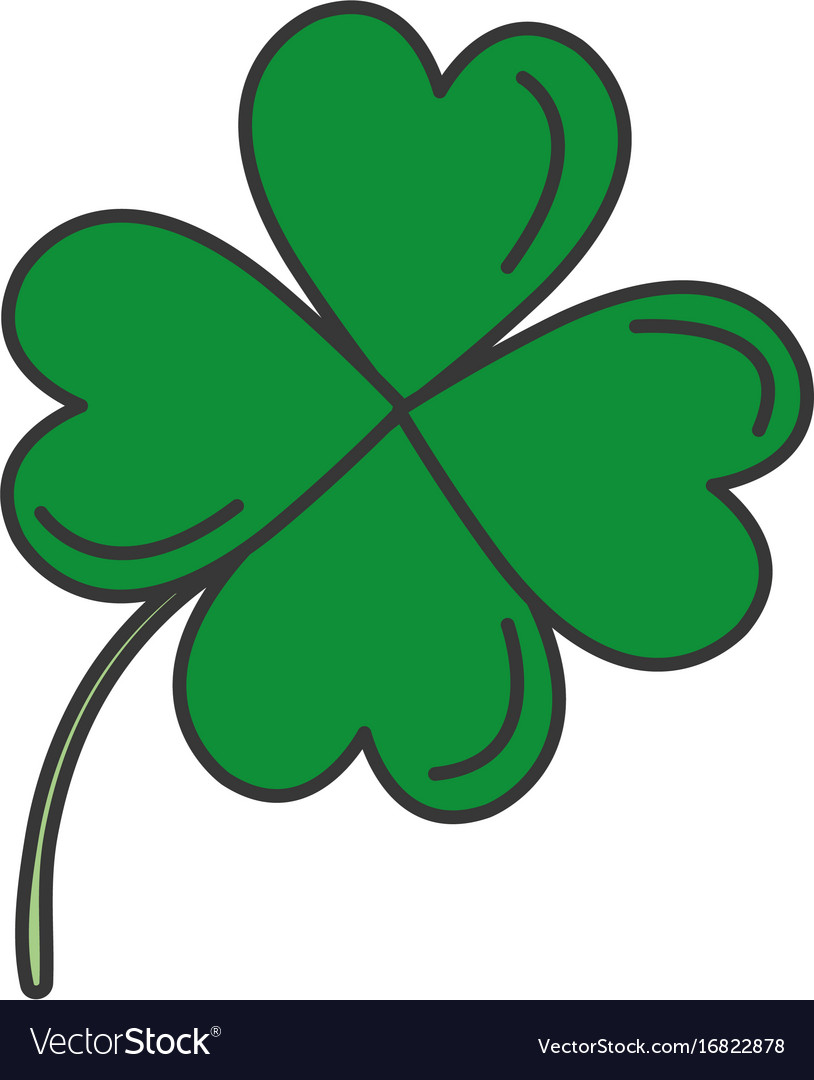 Saint patrick clover icon Royalty Free Vector Image