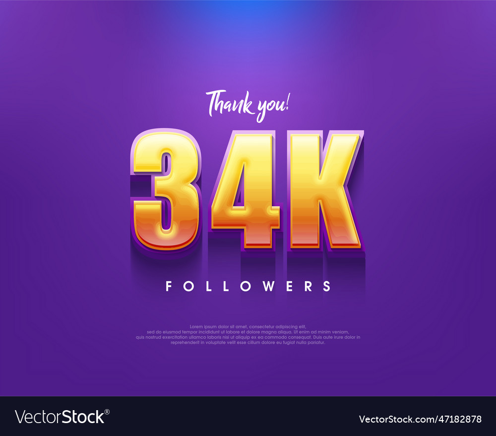 Simple and clean thank you design for 34k