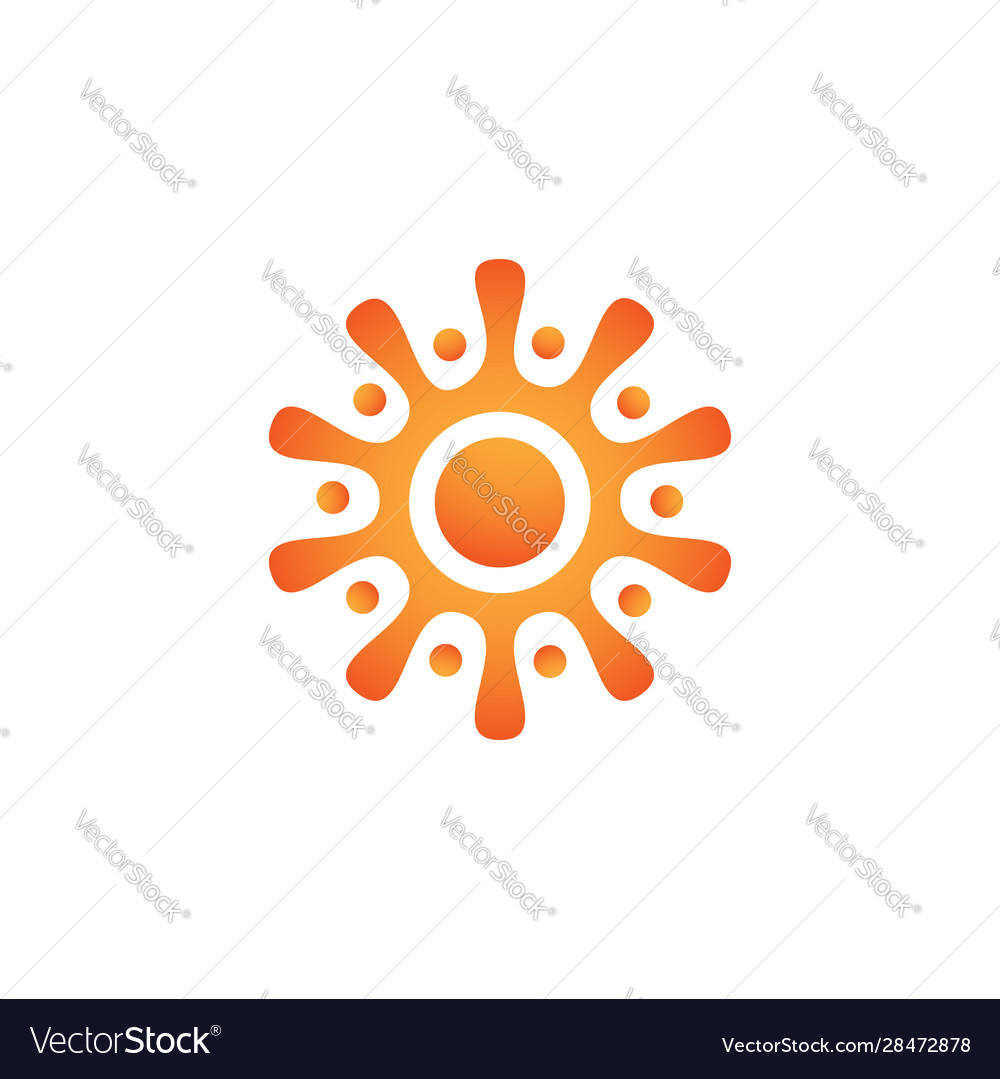 Sun logo design template icon element