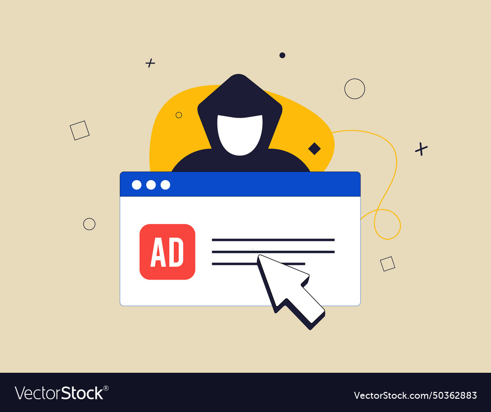 Advertising campaigns with ad fraud prevention Vector Image