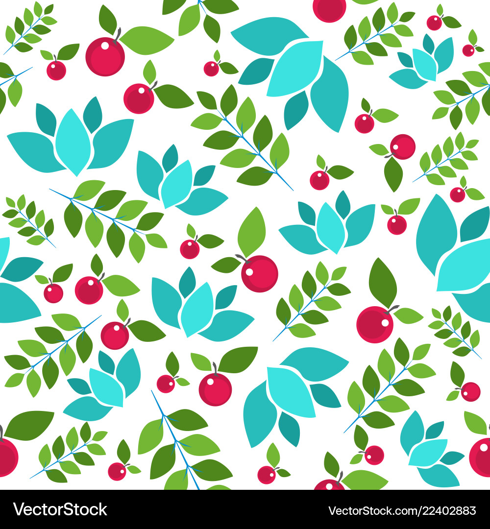 Forest seamless pattern on white Royalty Free Vector Image