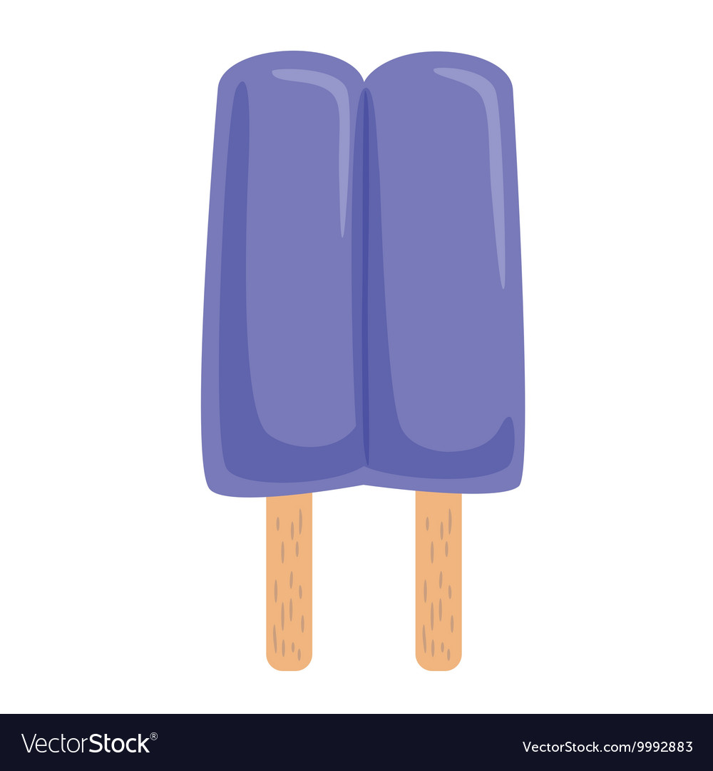 Icon of a popsicle isolated on white Royalty Free Vector