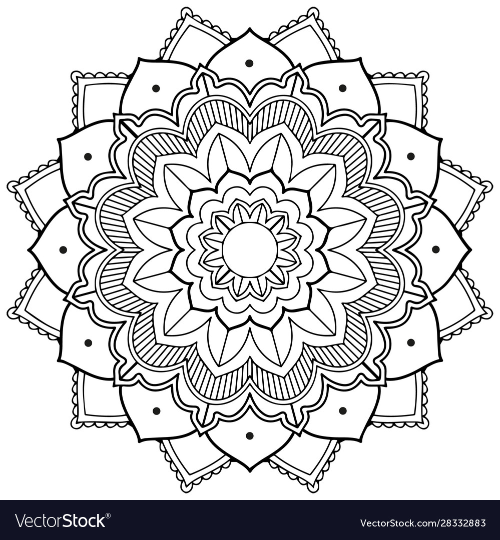 Mandala pattern design on white background