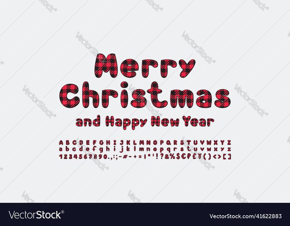 Stylish greeting card merry christmas and happy