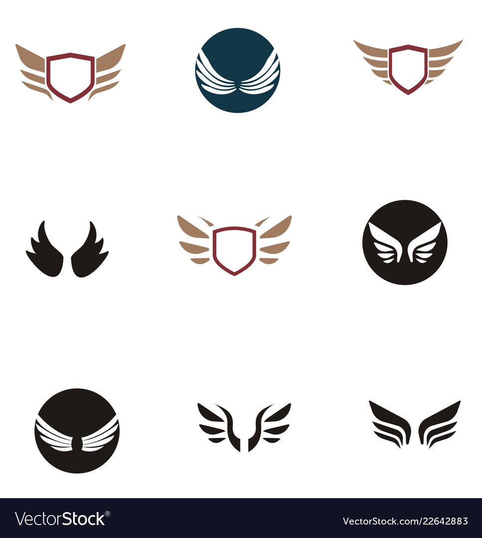 Wings logo design Royalty Free Vector Image - VectorStock