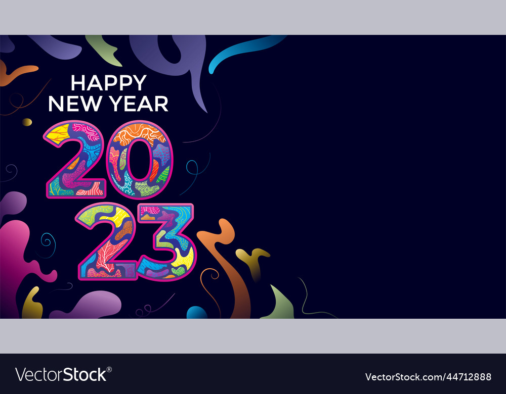 2023 Doodle Art Background With Copy Space Trendy Vector Image 2023 Doodle Art Background With Copy Space Trendy Vector Image