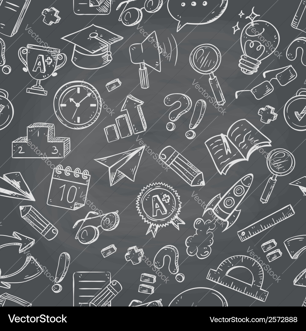 Back to school seamless pattern Royalty Free Vector Image