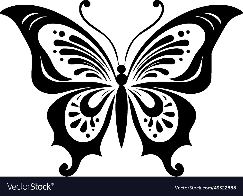 Butterfly - minimalist and simple silhouette Vector Image