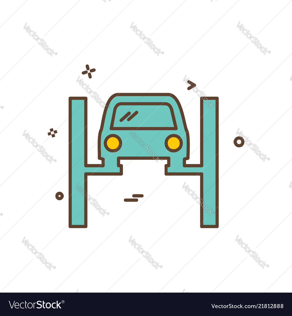 Car workshop icon design