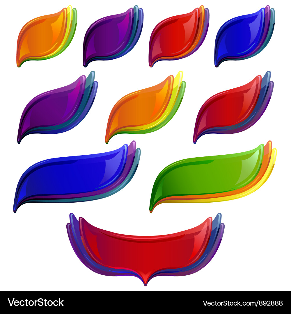 Glossy speech clouds Royalty Free Vector Image