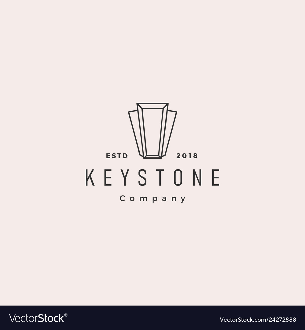 Keystone key stone logo hipster retro vintage