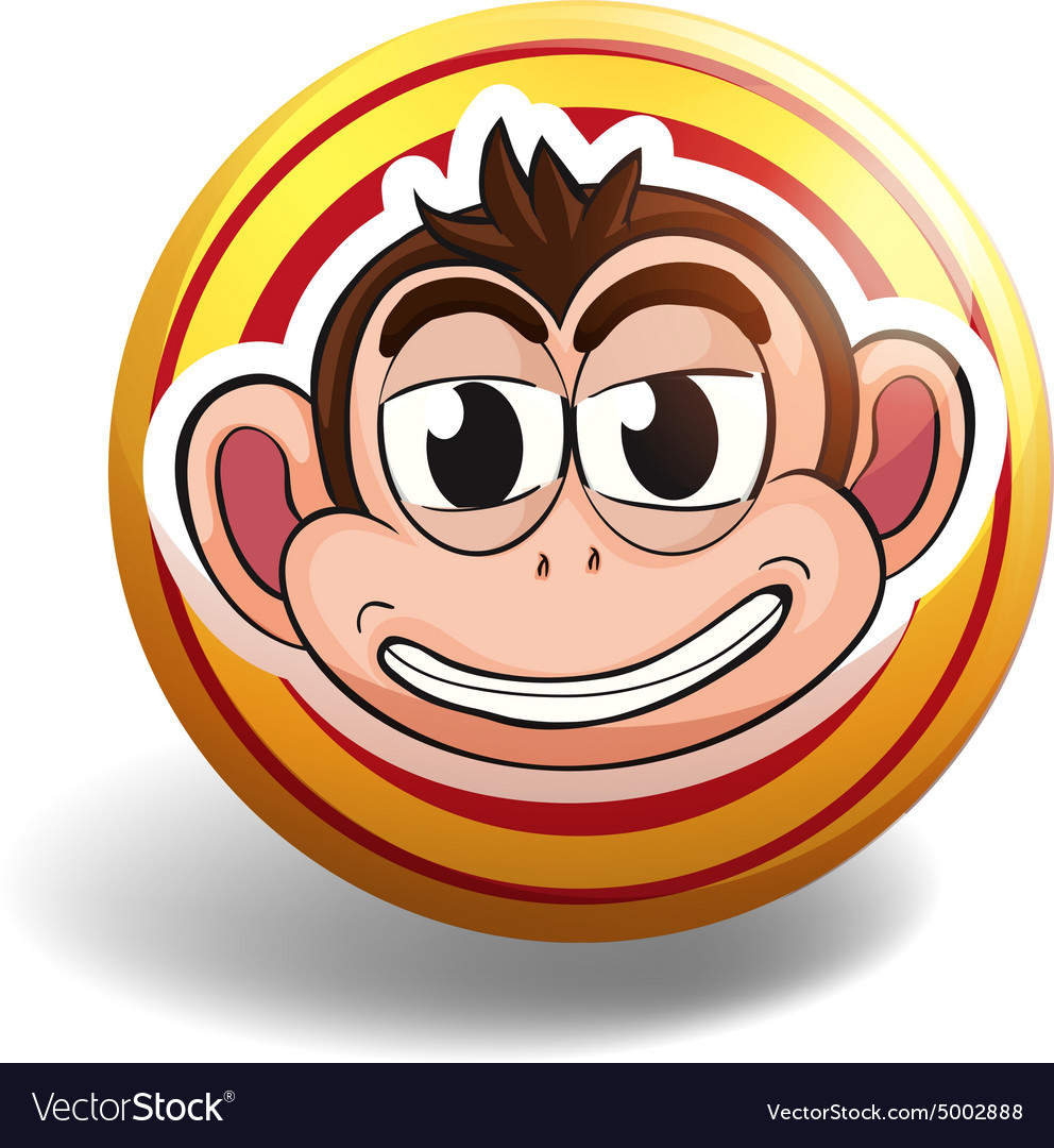 Monkey badge Royalty Free Vector Image VectorStock