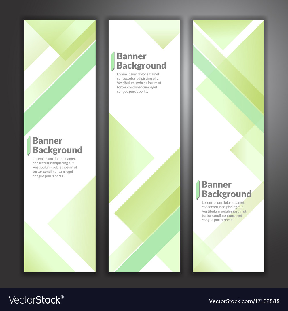 Set of vertical abstract colorful banner stand Vector Image