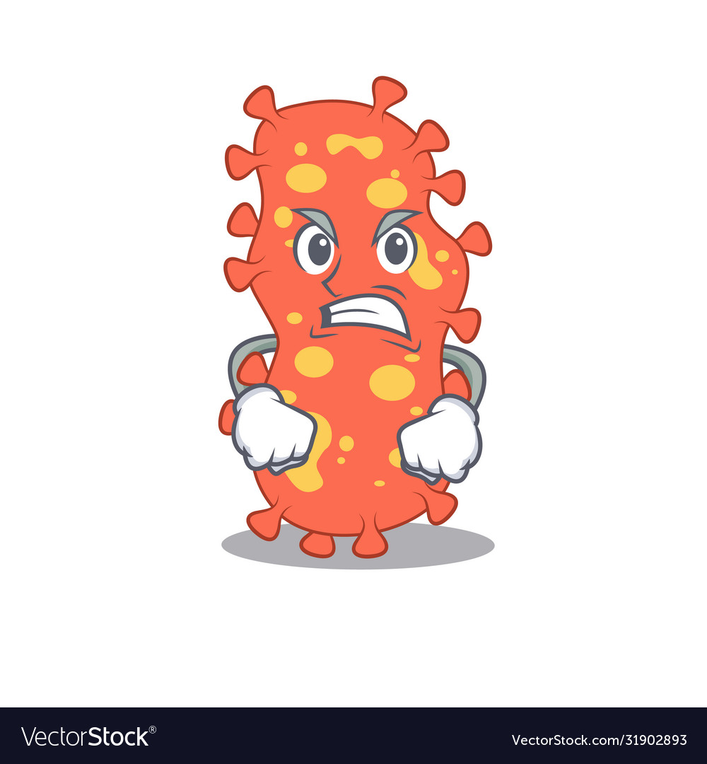 Mascot design concept bacteroides with angry