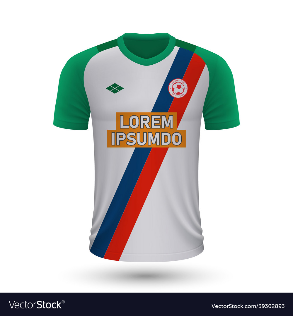 Realistic soccer shirt rapid 2022 jersey template