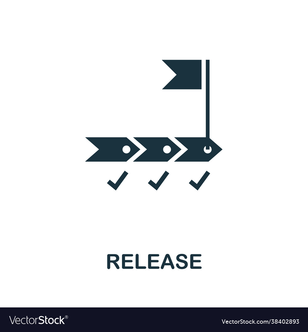 Release icon simple creative element filled Vector Image