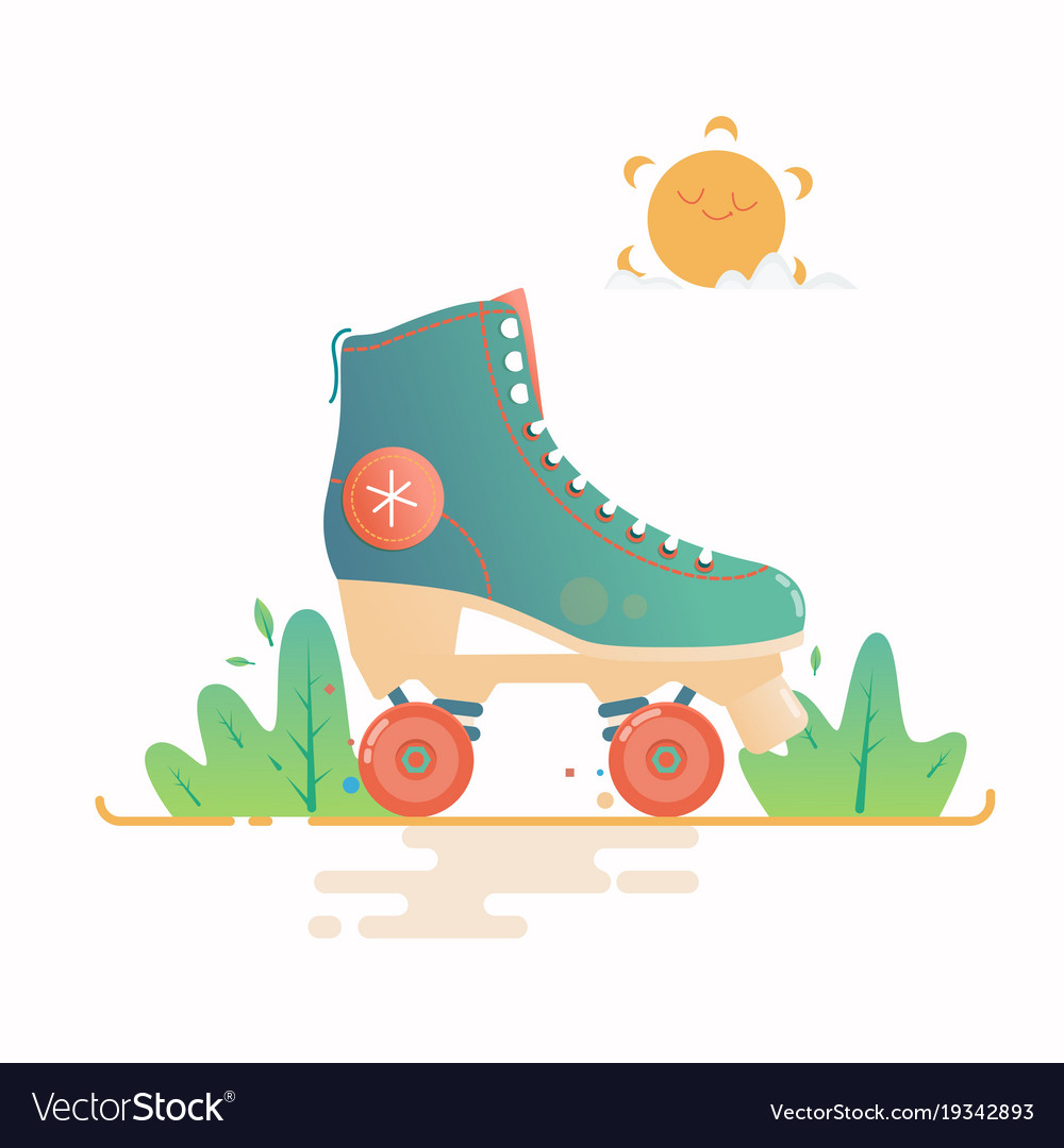 Roller skate isolated on a Royalty Free Vector Image
