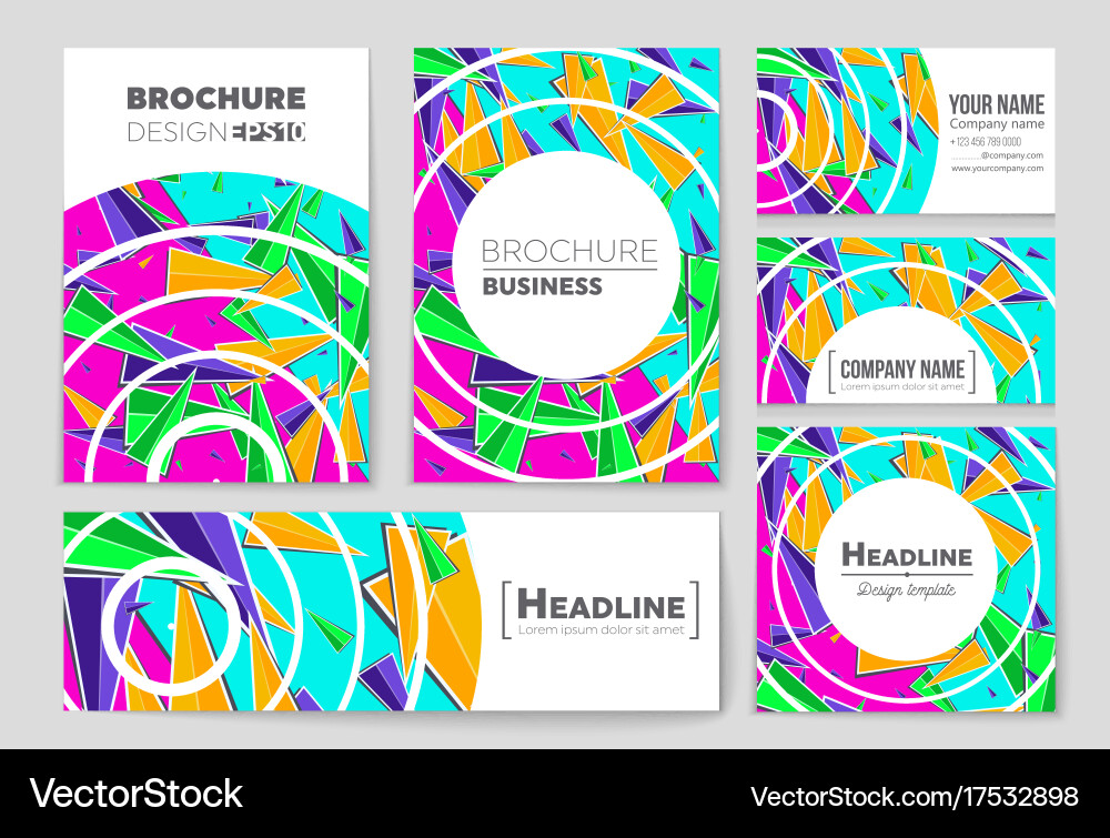 Abstract layout background set for art Royalty Free Vector