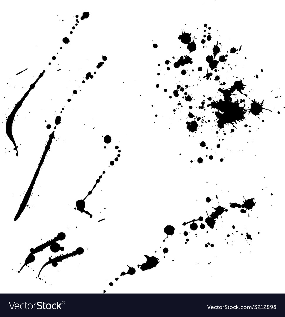 Ink blots lines Royalty Free Vector Image VectorStock